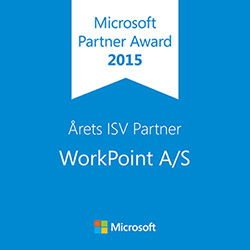 Microsoft Partner Award 2015, WorkPoint A/S
